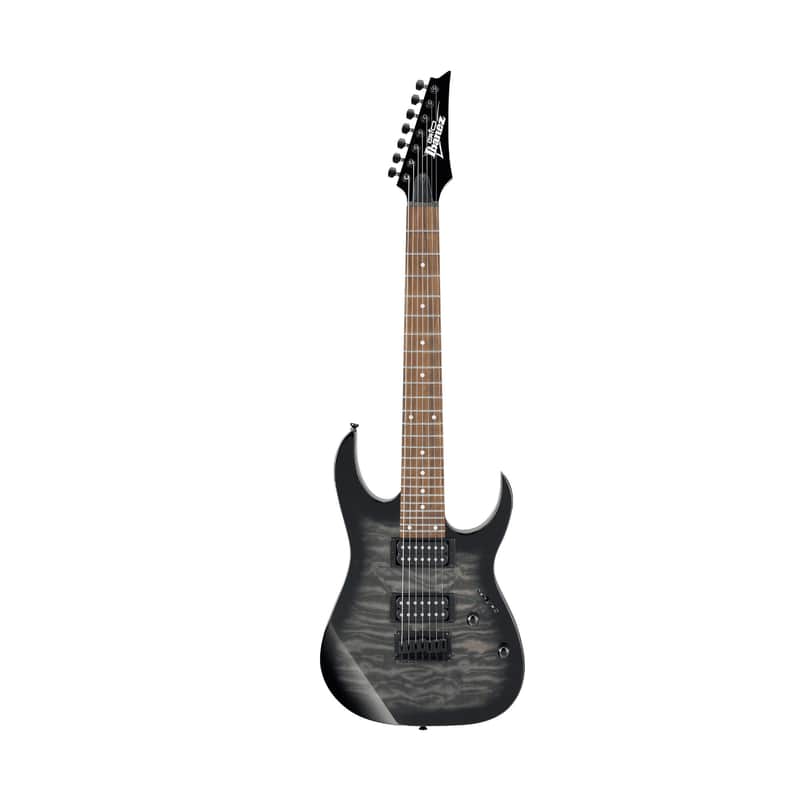 Ibanez GIO RG 7 String Solid-Body Electric Guitar (Right Hand, Transparent Black Sunburst) GRG7221QATKS image 1