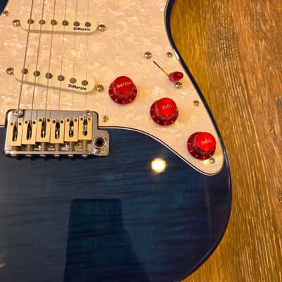 EART Corsair w/ DiMarzio Kotzen - Transparent Blue Burst image 4