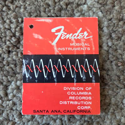 Vintage 1960's Fender Case Tolex Tag! Rare, Original Paperwork, Case Candy! image 3