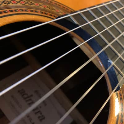 Admira Avila 1990s - Natural Gloss Solid Spruce top Made in Spain Classical Guitar Very Good Condition with Vinylex Gigbag image 9