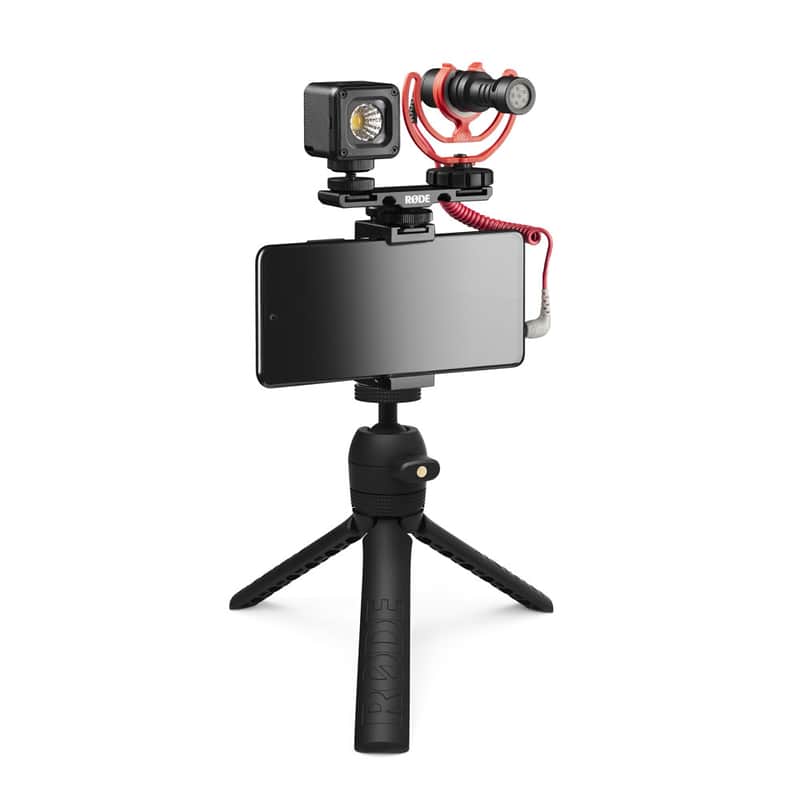 Mint Rode Vlogger Complete Universal Cellphone Filmmaking Kit w/ Mic Light and Tripod image 1
