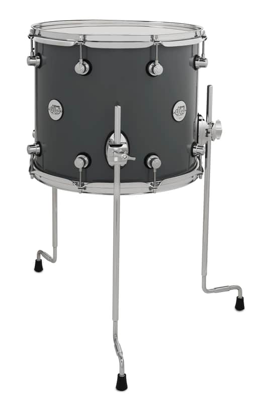 DW Design Series  Steel Gray Gloss 12 x 14" Floor Tom  DDLG1214TTSG image 1
