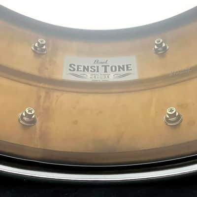 Pearl Sensitone Raw Brass Snare Drum 14x6.5 image 4