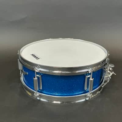 Rogers Luxor Blue Sparkle 6 Lug Snare Drum 5x14 image 2