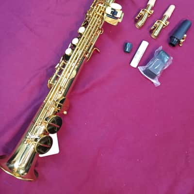 Musikwerks Bb Soprano Saxophone with High F# and High G-Lacquer-Two Necks/Extras! image 4