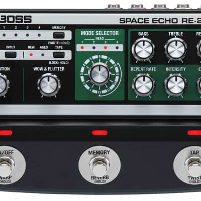 Boss RE-202 Space Echo Delay and Reverb Effects w/ Instrument Cables image 2