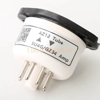 AZ12 Telefunken tube NOS/NIB equivalent to RGN 2004 / RGN 2504 / AZ4, and via GZ34, 5U4, 5V4 adapter. Fast duo-diode 2.3A. image 14