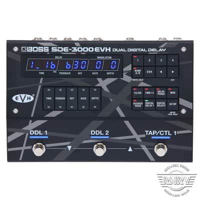 Boss SDE-3000EVH Dual Digital Delay - Black / Grey Stripes image 1