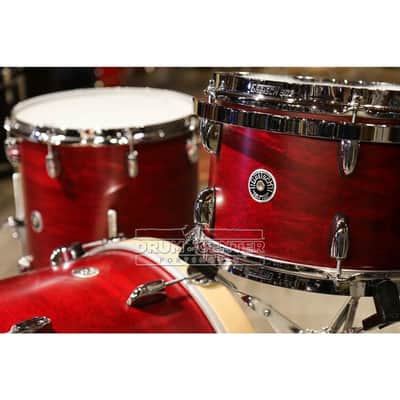 Gretsch Brooklyn 3pc Drum Set Satin Cherry Red image 4