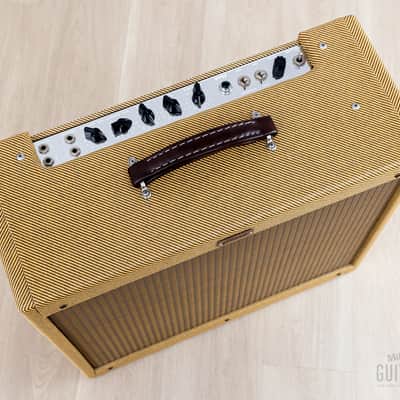 2001 Clark Tyger 3x10 Tweed Bandmaster-Style 5E7 Tube Amp w/ Attenuator & Reverb image 4