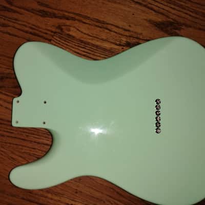 Warmoth Roasted Alder Telecaster Body Nitro Finished Surf Green image 2