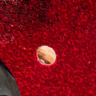 Ludwig  Super Classic Red Sparkle Bass Drum 22x14 60s image 8