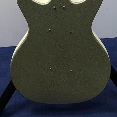 Danelectro DC 59 Reissue Bass Left Handed Lefty Silver Sparkle Electric Bass image 9