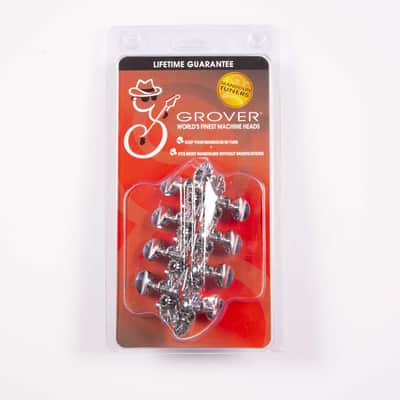 Genuine Grover Sta-Tite Mandolin 4+4 Chrome Set of 8