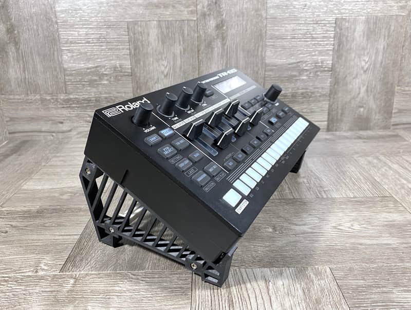 30º Angle Stand for Roland TR-6S Drum / MC-101 Groovebox - HW - Color BLACK - by KZcraftworks - USA image 1
