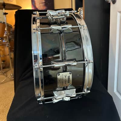 Yamaha 6.5x14 Manu Katche Signature Snare Drum 1990’s - Black Nickel image 9