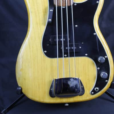 1975 Vintage Fender Precision Bass Guitar Fretless w/ Natural Finish & HSC image 2