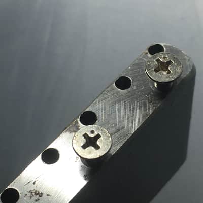 Vintage 1980s Fender Japan Lefty MIJ Tremolo Strat Block 56.5mm Spacing Stratocaster Bridge Steel image 15