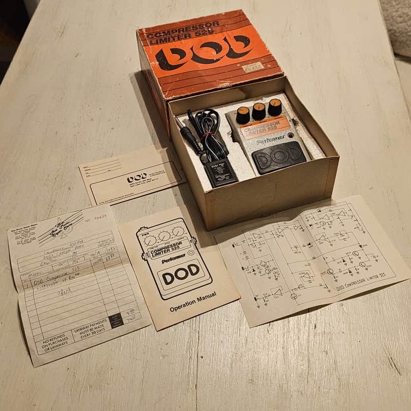 DOD Compressor Limiter 525 with Box Papers image 1