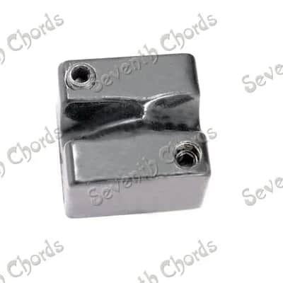 4 Piece Black Headless Bass Guitar Bridge Saddles image 9
