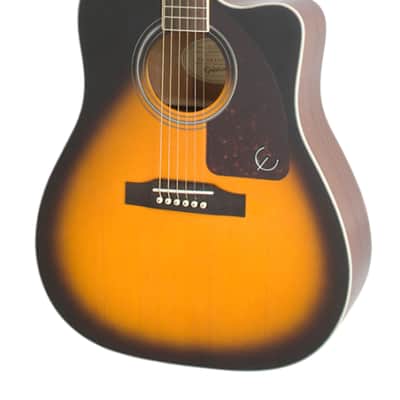 Epiphone J-45 EC Studio Solid Top Ac/Electric Vintage Sunburst image 2