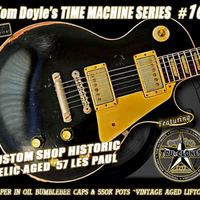 Gibson Custom Shop Les Paul ‘57 Tom Doyle "TIME MACHINE" #109 ~ R7/57 Black Goldtop “SUPER PREMIUM” - Historic Aged w/Doyle Coils TRU-CLONES ‘59 PAFs image 25