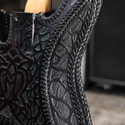 Peavey USA Foundation Electric Bass with Tooled Leather Cover and Hardshell Case - Used image 17