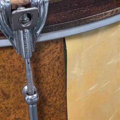 Used Ludwig & Ludwig Marching Snare Drum Gold Sparkle 16x12 - Very Good image 4