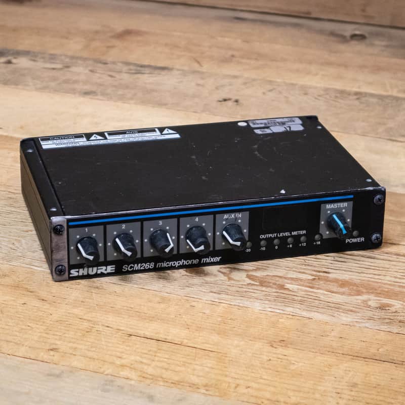Shure SCM268 4-Channel Microphone Mixer SCM-268 Mic Line U285046 image 1
