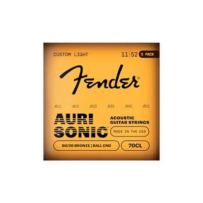 Fender 80/20 Bronze Acoustic Strings - 3-Pack image 2
