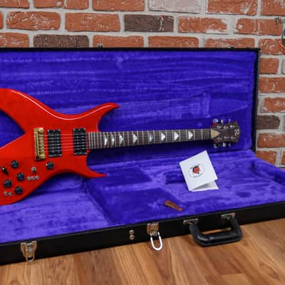 B.C. Rich Bich Six Transparent Red 1984 w/Hard Shell Case image 2