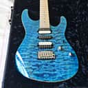 Suhr Modern Aqua Blue Burst Killer Quilt top