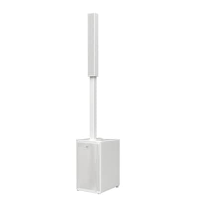 2x RCF EVOX-J9 White Active 2100w 12" Three-way Column Array White + XLR Cables image 2