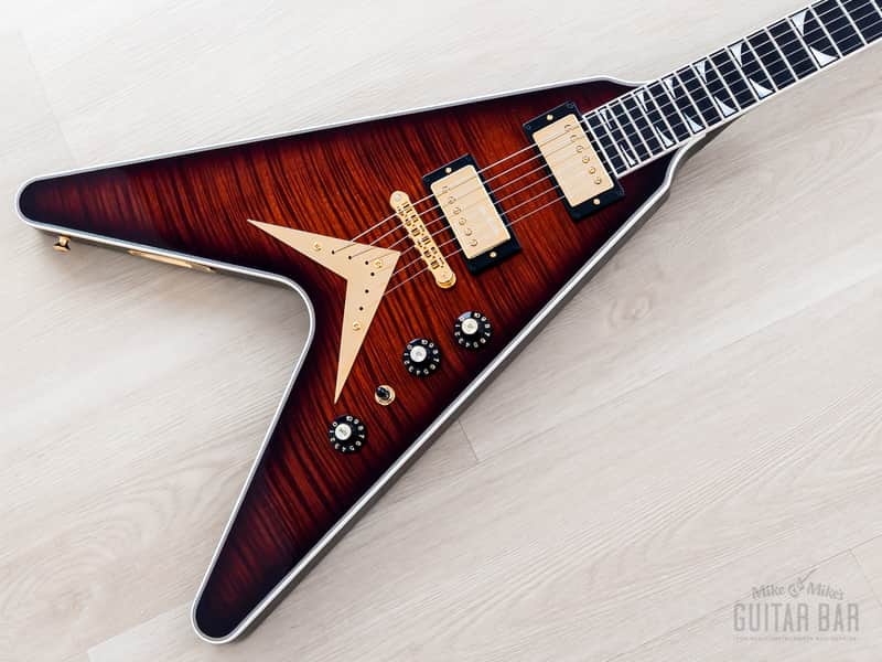2022 Gibson Custom Shop Dave Mustaine Flying V EXP Limited Edition Red Amber Burst w/ Case, CoA, Tags