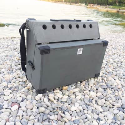 12U Eurorack Case Powered, 104 hp or other, modular synthesizer, patched resealable, with belt image 11