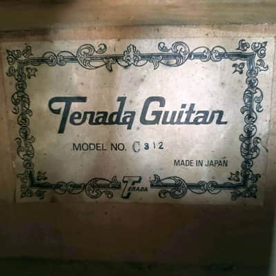 1960s Terada-T Haruo C-312 Folk Guitar Sunburst Solid Spruce/Maple Nylon String, Luthier Restored image 5