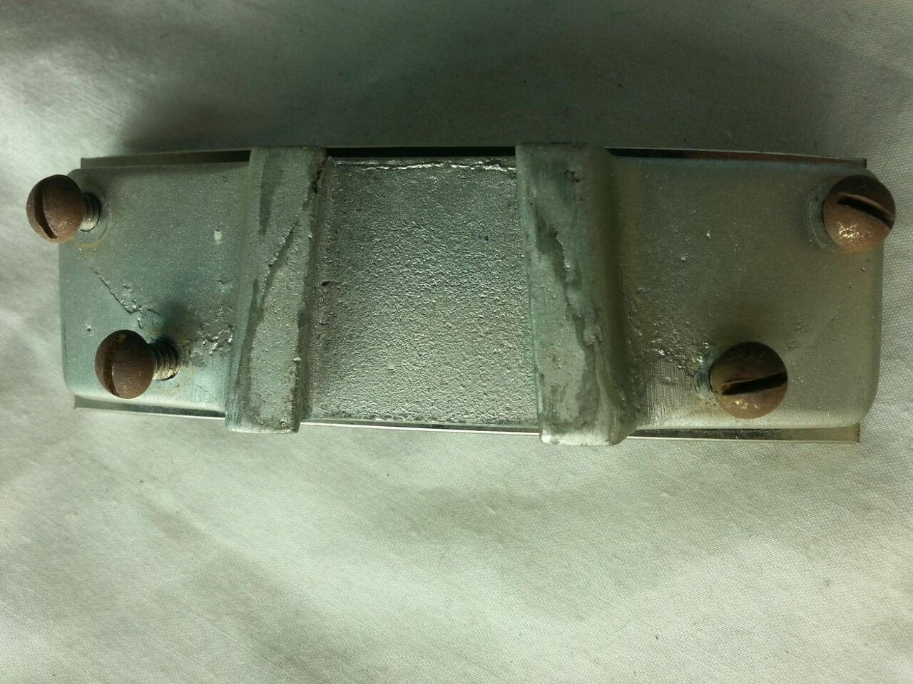 Leedy Tom Drum 4-Hole Mount Clip-Arm Holder Vintage 30s Elkhart,IN USA Aluminum — main photograph