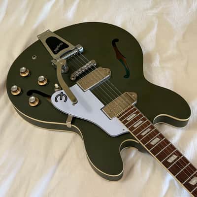 Epiphone Casino with Bigsby Vibrato - Olive Drab - Free Pro Setup image 3