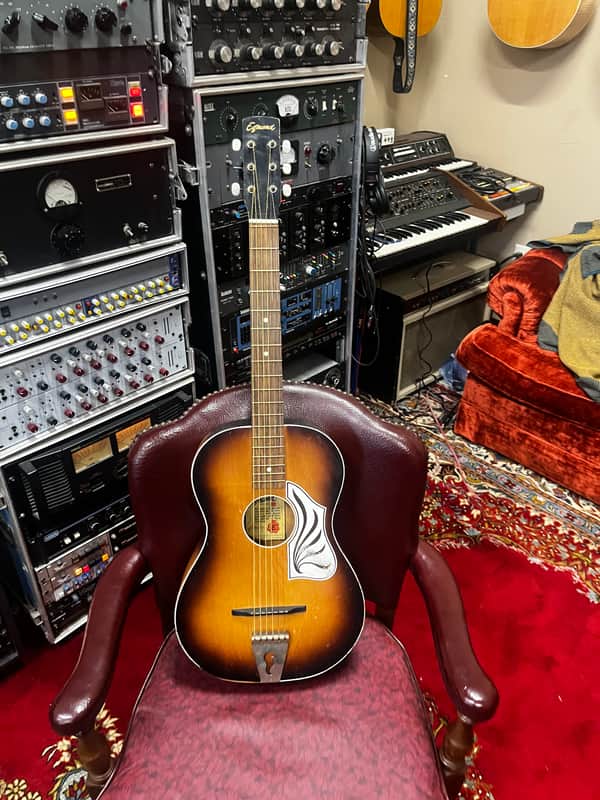 Egmond 105/G Parlor Acoustic Guitar Made in Holland 1950s 1960s  - Sunburst image 1
