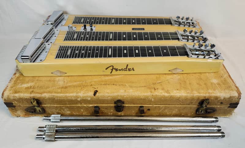 Fender Vintage Custom T-8 Triple-Neck Lap Steel, 1952, Blonde, Pre-Stringmaster, w/Case, RARE image 1