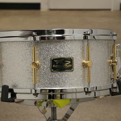 Canopus 14x6.5 "The Maple" 8-ply Snare Drum 2024 - Silver Sparkle image 1