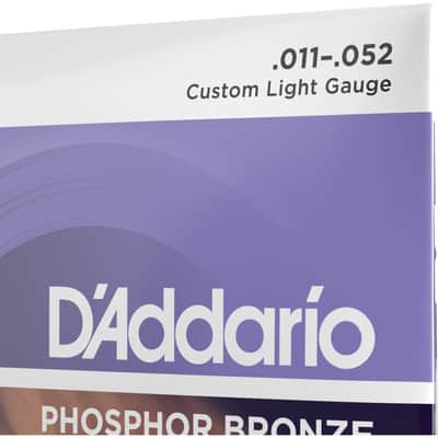 D'Addario EJ26 Phosphor Bronze Acoustic Guitar Strings, Custom Light, 11-52 image 8
