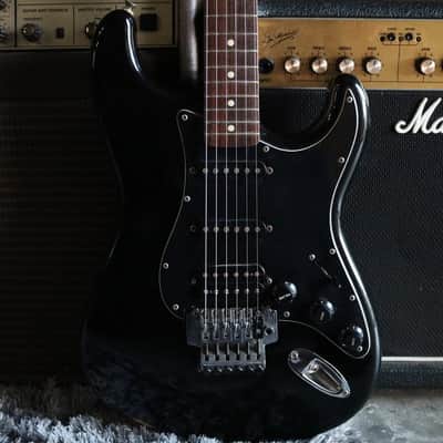 Fender Stratocaster Black Hss 1986 Japan Floyd Rose image 1