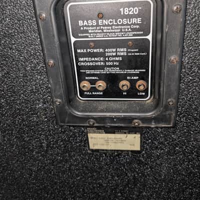 Peavey 1820 400-Watt Bass Enclosure with 1x18 and 2x10" Speakers 1980s - Black image 3