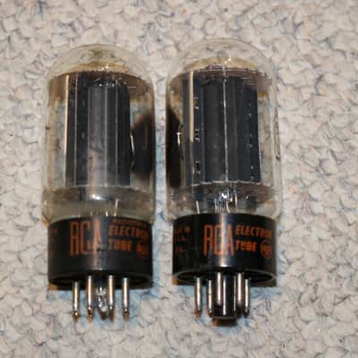 Vintage Original 1965 1966 Fender Blackface RCA 6L6 Tubes - No Tariffs image 1