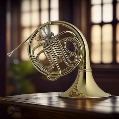 Stagg French Horn 3 Rotary Valves With Case Gold Lacquer WS-HR245 2 Year Warranty image 1