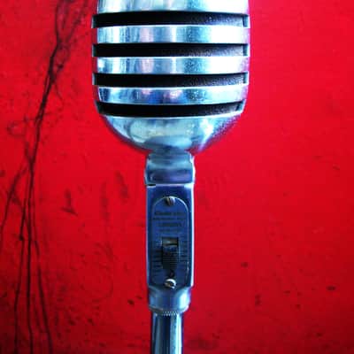 Vintage 1940's Electro-Voice 950 Cardax Crystal Microphone Hi Z w E.V 423A stand prop display image 3