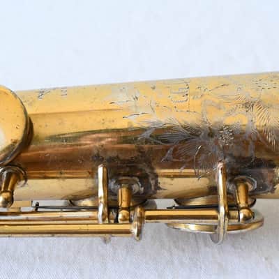 Conn New Wonder I Soprano Sax 1923 - Original Gold Plate-Overhauled-Free USA Ship image 10
