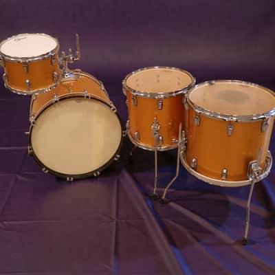Ludwig USA 4pc Drum Kit Set 6 Ply Maple 12/14/16/22" Gold Sparkle image 2