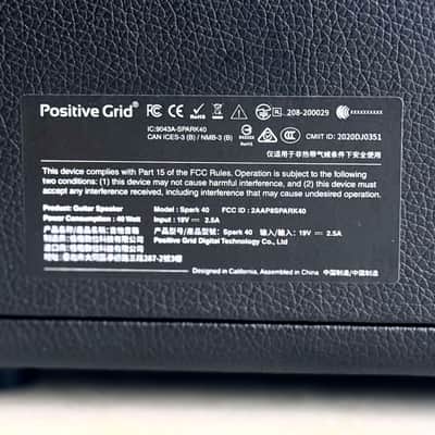 Positive Grid Spark 40 40-Watt 2x4" Modeling Guitar Combo 2020 - Present - Black image 4